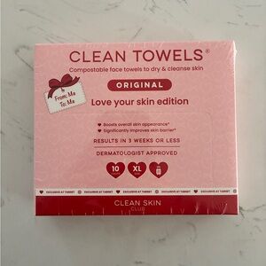 Clean Skin Club Clean Towels XL 10 Count Disposable Face Towels Original NWT